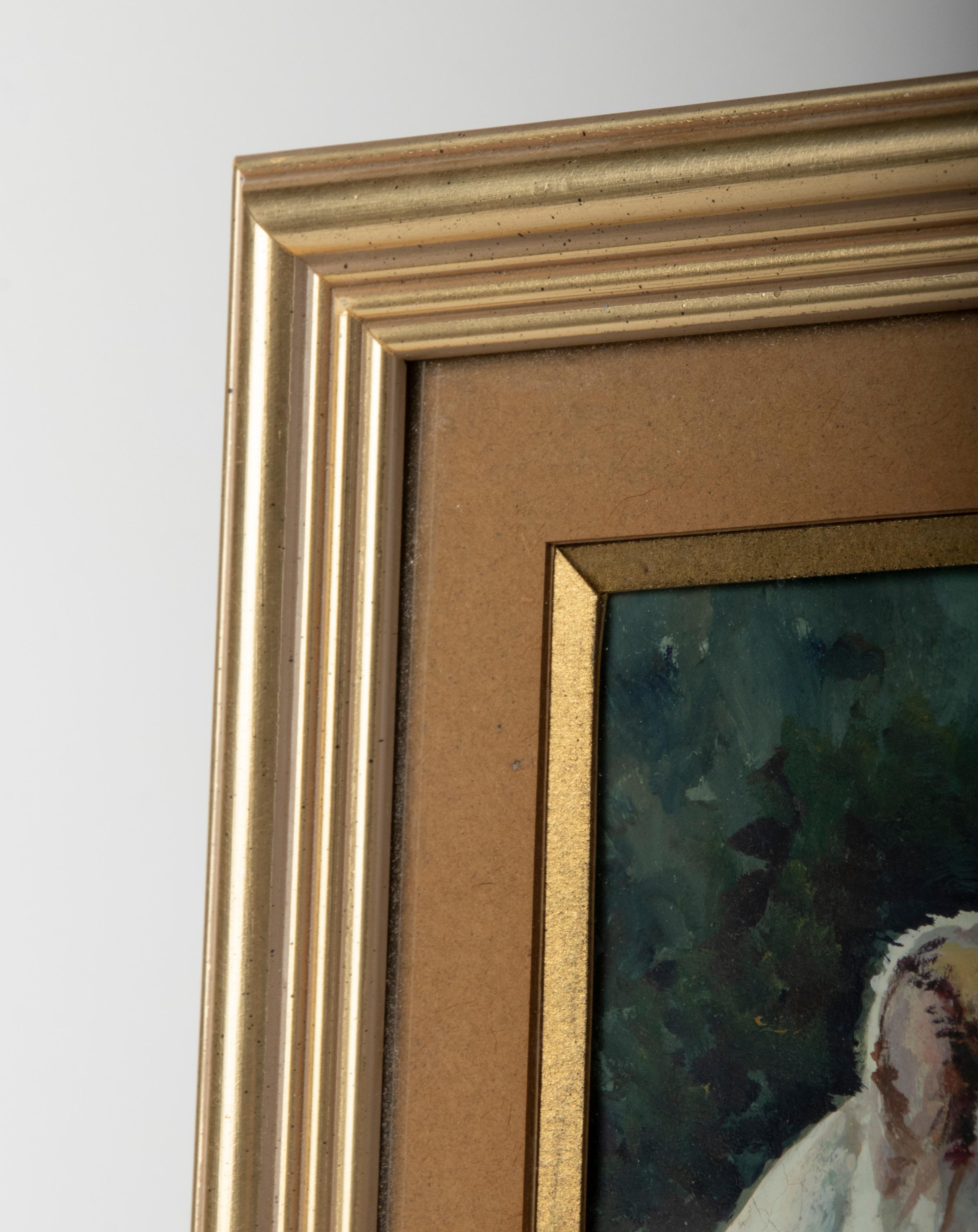 Peinture à l'huile du début du 20e siècle - Portrait d'animal d'ours polaire, Alexis de Reus en vente 6