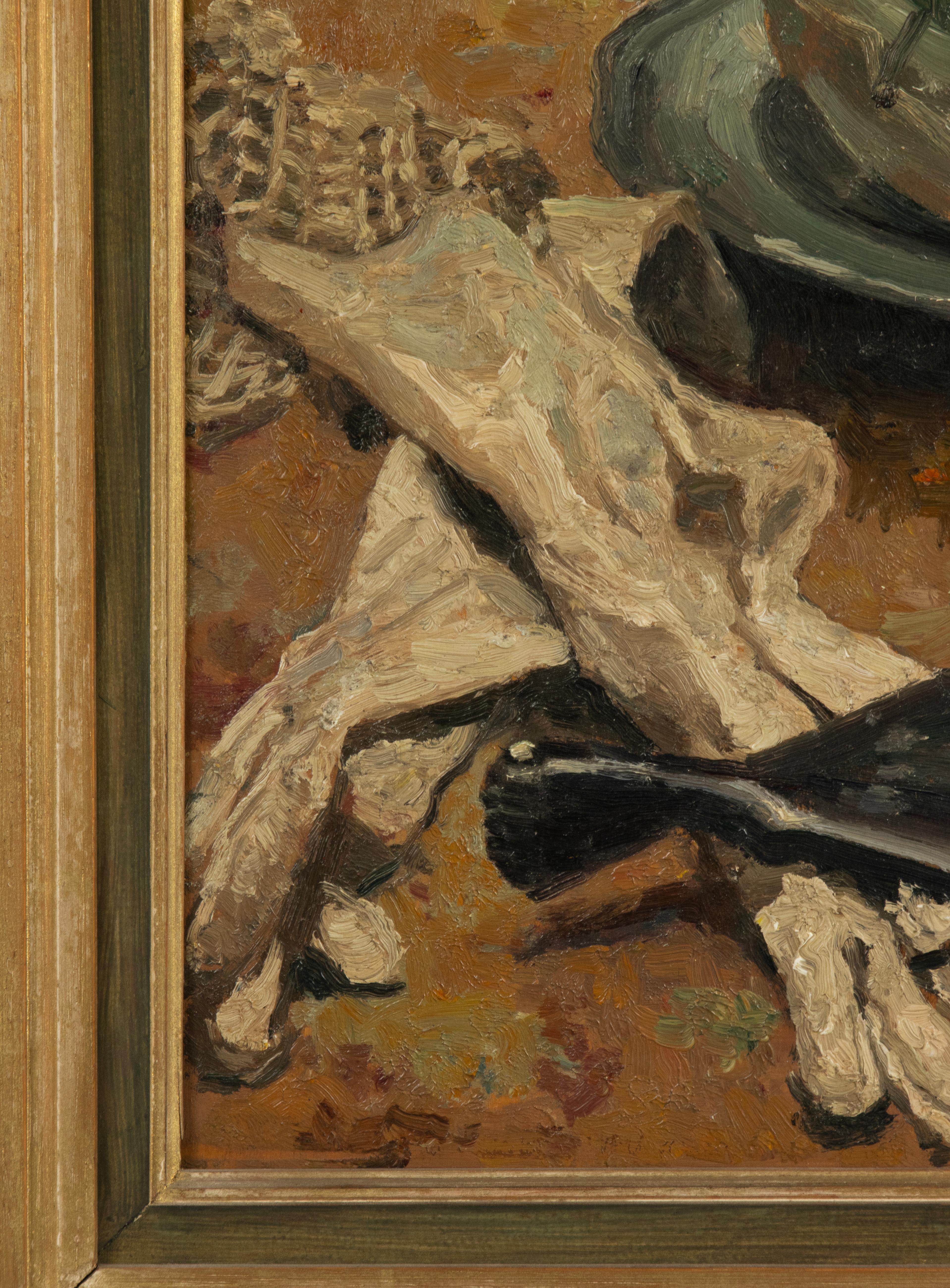 Early 20th Century Oil Painting - Flower Still Life - Roses - Moreau 1939 In Good Condition For Sale In Casteren, Noord-Brabant