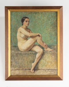 Pittura a olio del primo Novecento - Maurice Jean Lefebvre - Nudo