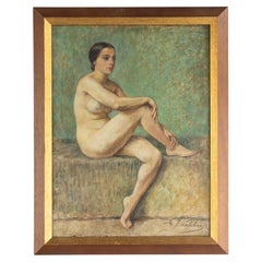 Pittura a olio del primo Novecento - Maurice Jean Lefebvre - Nudo