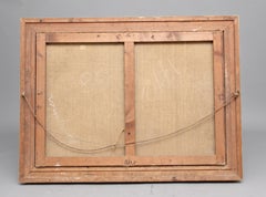 Pittura a olio della laguna di Venezia dei primi del Novecento