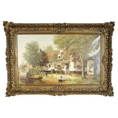 Early-20th Century Oil Painting on Canvas by H. Veeninga