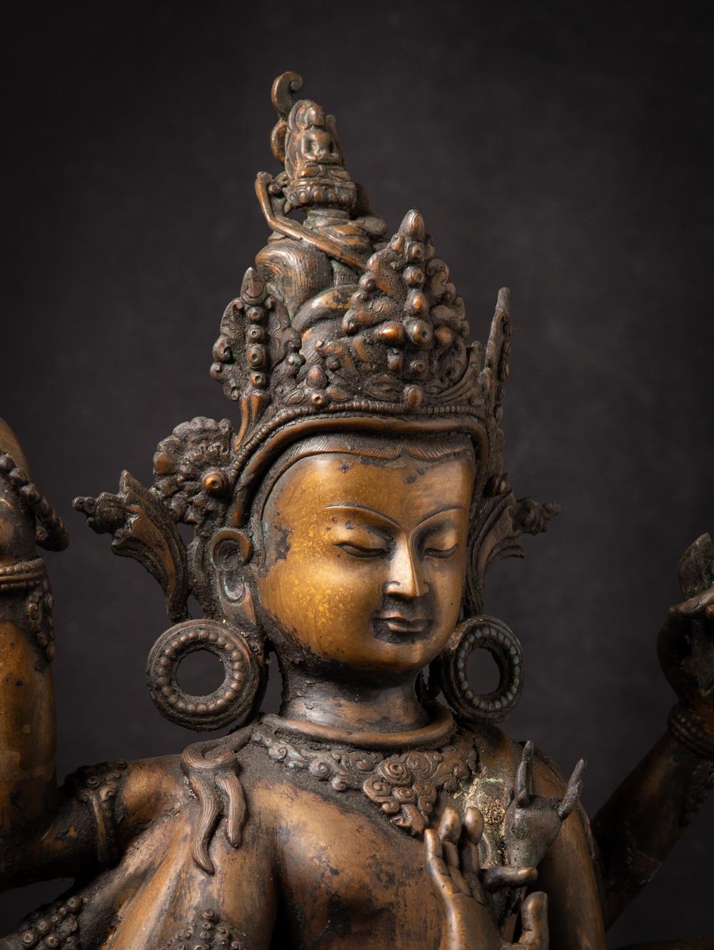 Early 20th century old bronze Nepali Bodhisattva statue - OriginalBuddhas For Sale 4