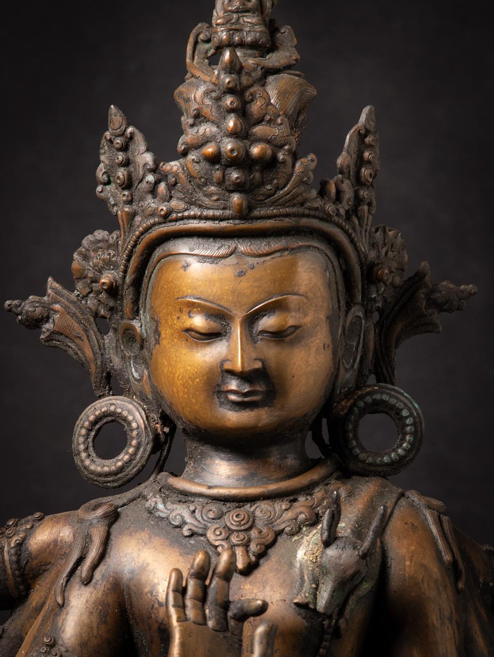 Early 20th century old bronze Nepali Bodhisattva statue - OriginalBuddhas For Sale 5