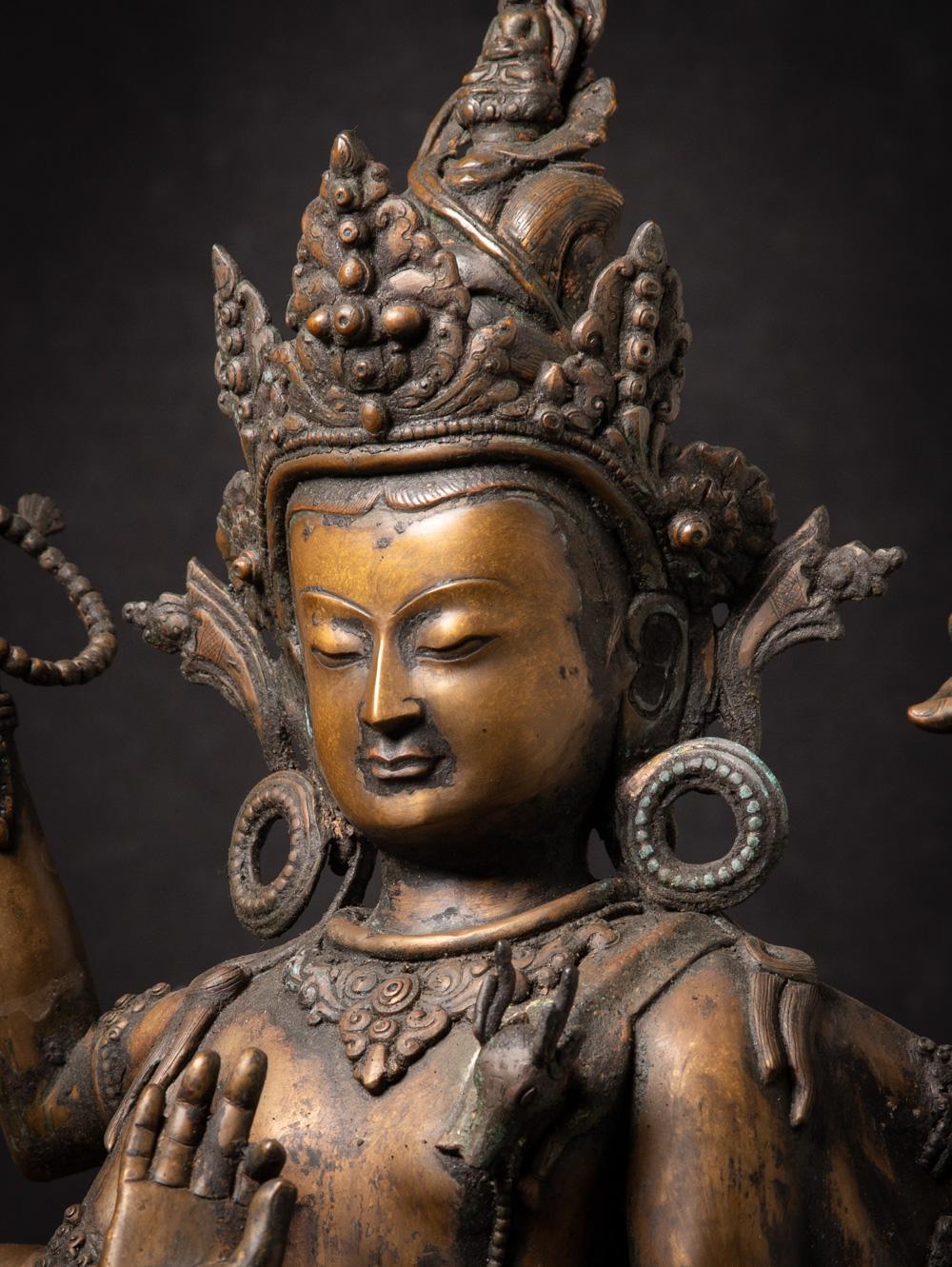 Early 20th century old bronze Nepali Bodhisattva statue - OriginalBuddhas For Sale 6