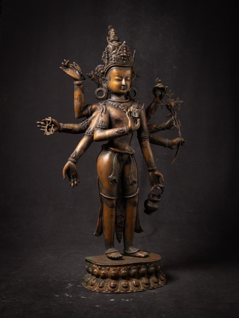 Bronze Early 20th century old bronze Nepali Bodhisattva statue - OriginalBuddhas For Sale