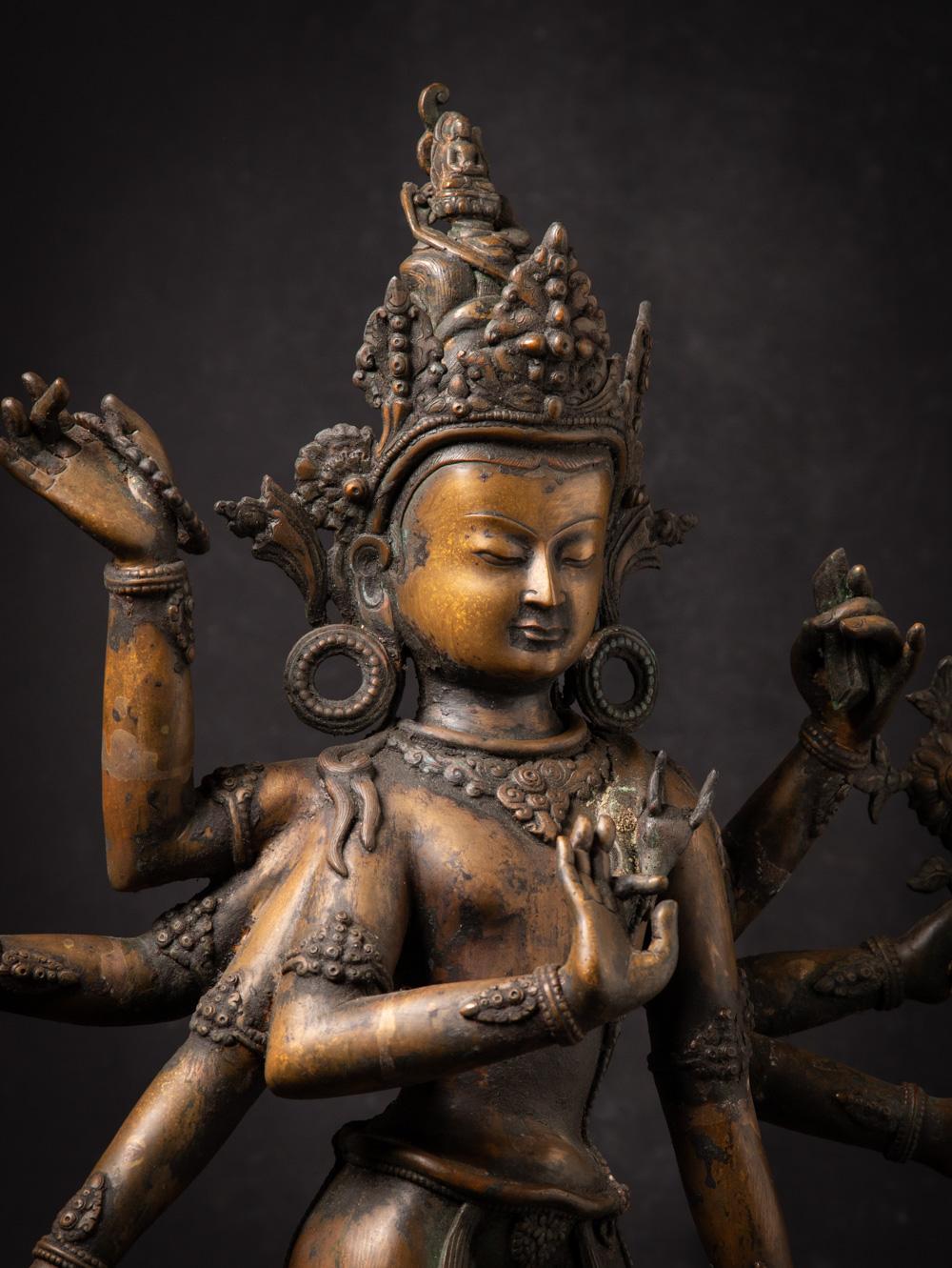 Early 20th century old bronze Nepali Bodhisattva statue - OriginalBuddhas For Sale 1