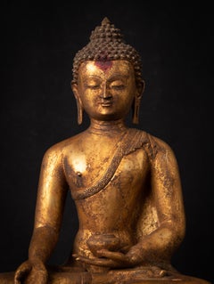 Early 20th century Old bronze Nepali Buddha statue from Nepal