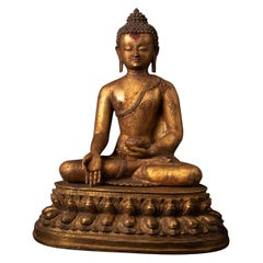 Early 20th century Old bronze Nepali Buddha statue from Nepal