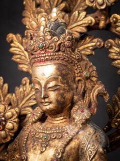 Early 20th century Old bronze Nepali Lokeshwor statue from Nepal