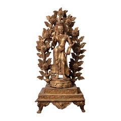 Early 20th century Old bronze Nepali Lokeshwor statue from Nepal