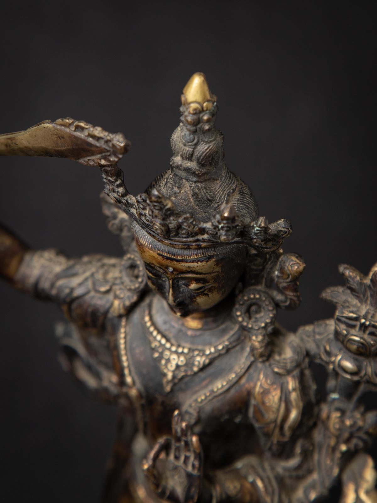 Early 20th century Old bronze Nepali Manjushri statue 2