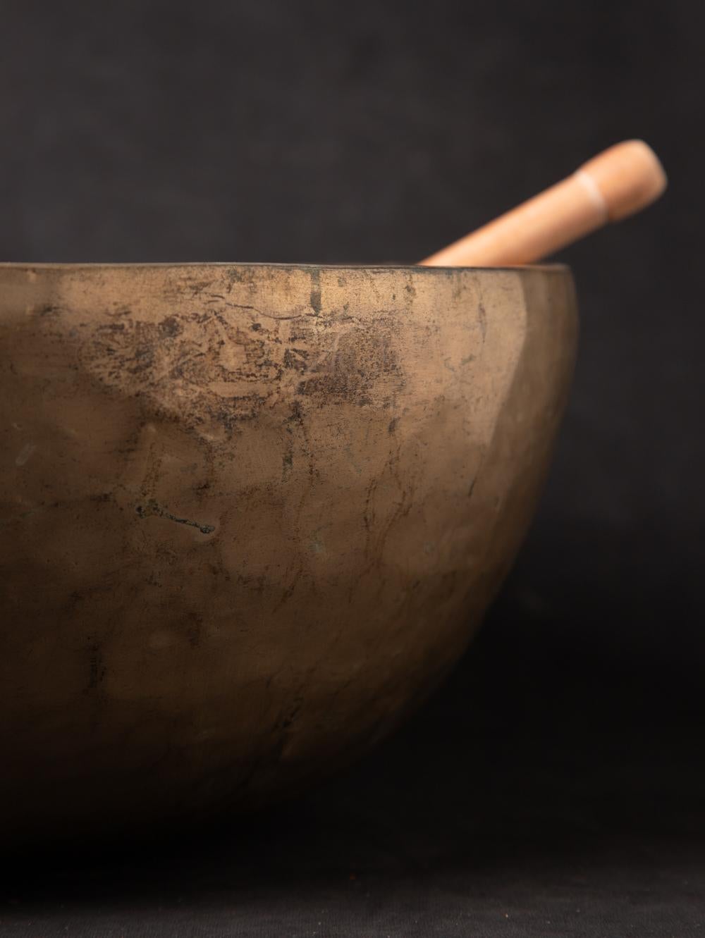 Early 20th century Old bronze Nepali Singing Bowl from Nepal - OriginalBuddhas 5