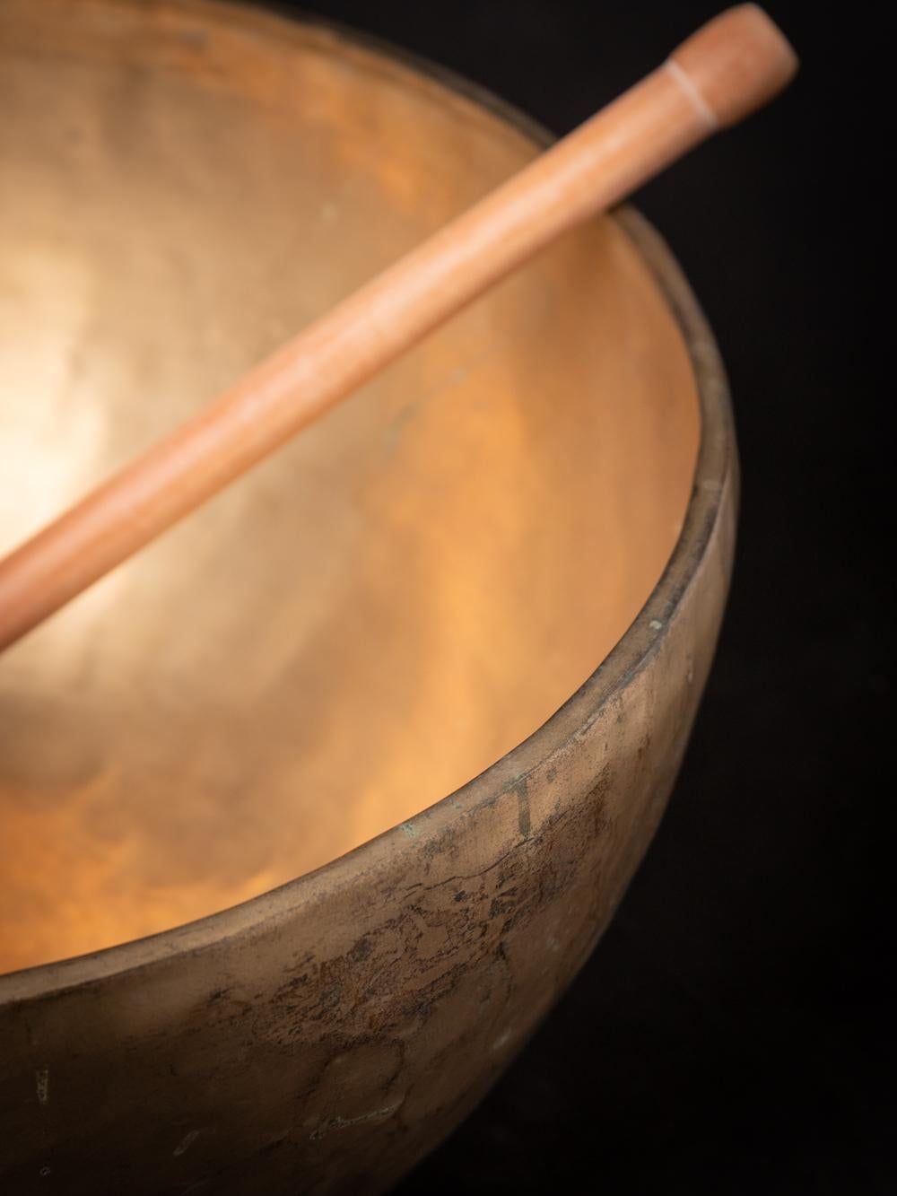 Early 20th century Old bronze Nepali Singing Bowl from Nepal - OriginalBuddhas 1