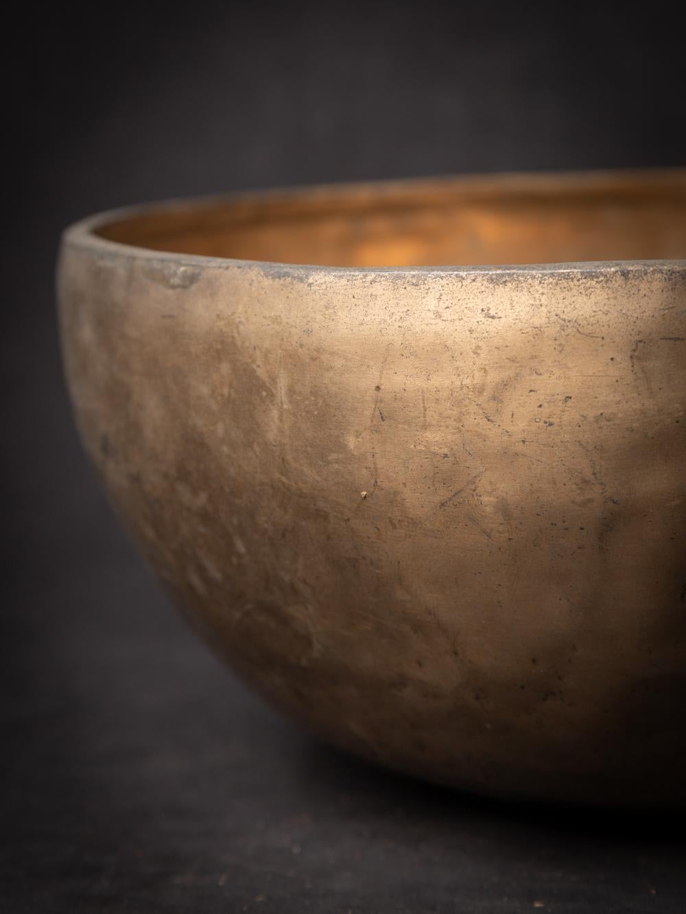 Early 20th century Old bronze Nepali Singing Bowl from Nepal - OriginalBuddhas 2