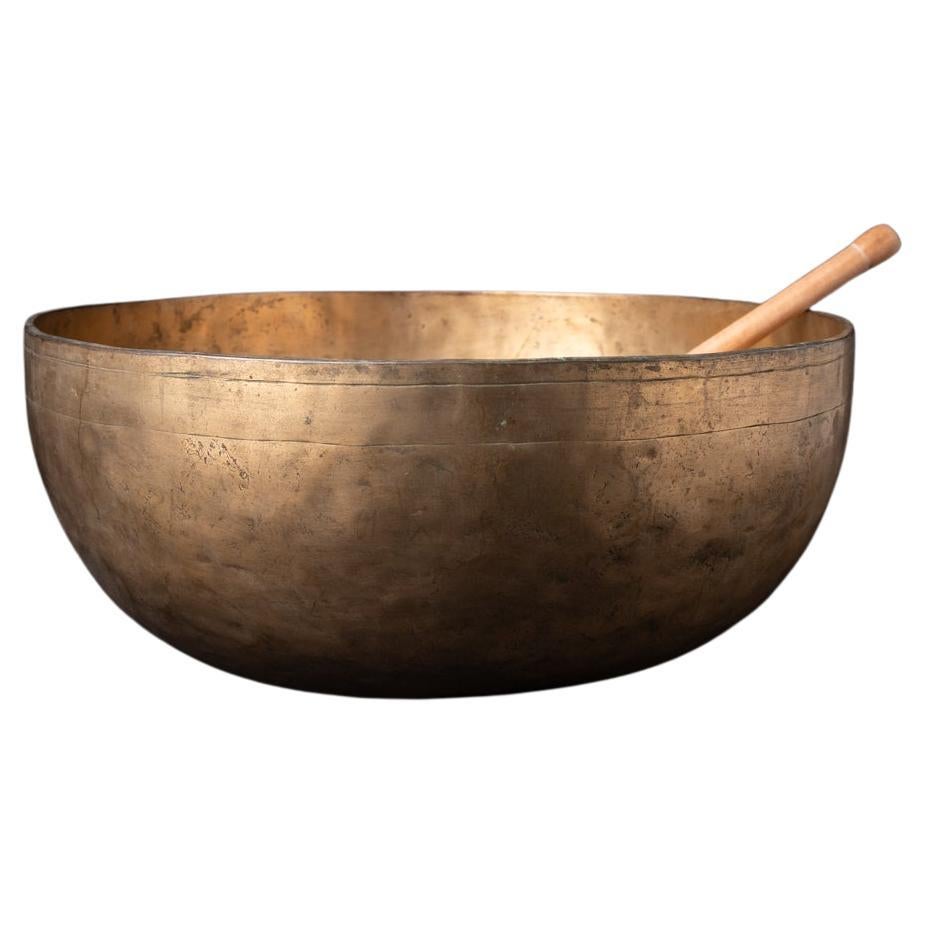 Early 20th century Old bronze Nepali Singing Bowl from Nepal - OriginalBuddhas