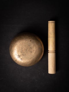 Early 20th century Old bronze Nepali Singing Bowl - Original Buddhas