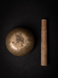 Early 20th century old bronze Nepali Singing Bowl  OriginalBuddhas