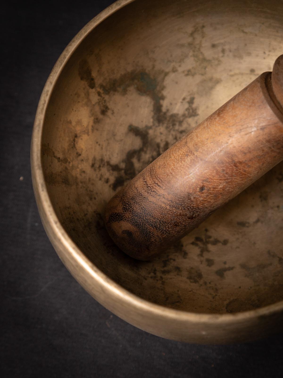 Early 20th Century Old bronze Nepali Singing bowl  OriginalBuddhas For Sale 1