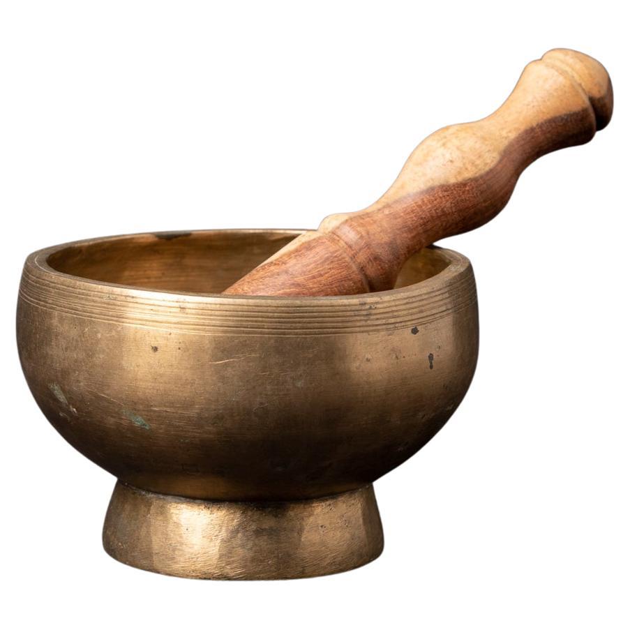 Early 20th century Old bronze Nepali Singing Bowl  OriginalBuddhas For Sale