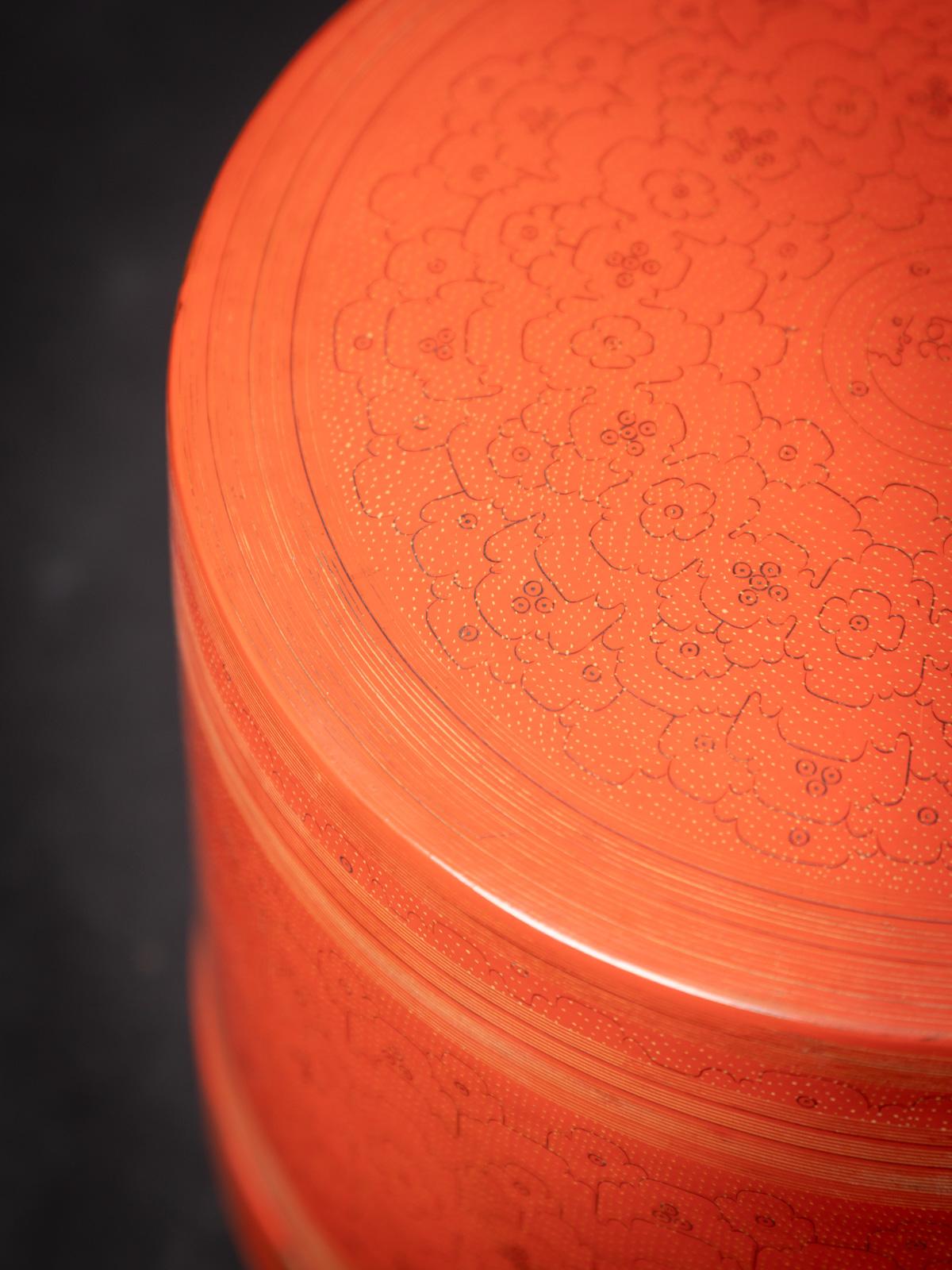 Alte birmanische Lackschatulle aus Betelnuss aus dem frühen 20. im Angebot 6