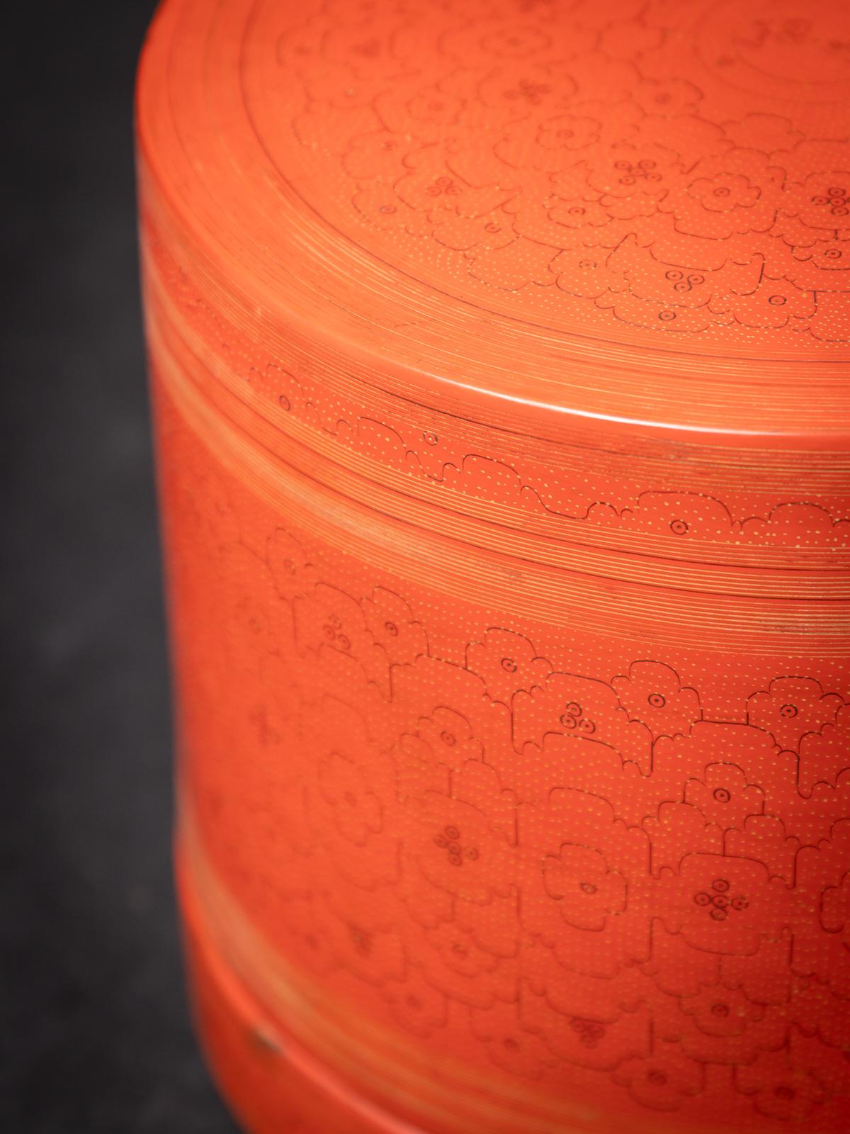 Alte birmanische Lackschatulle aus Betelnuss aus dem frühen 20. im Angebot 7