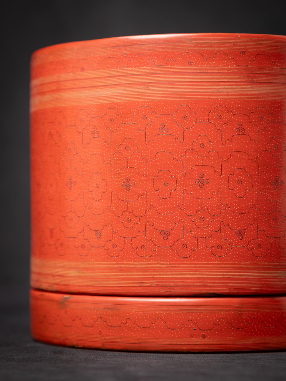 Alte birmanische Lackschatulle aus Betelnuss aus dem frühen 20. im Angebot 8