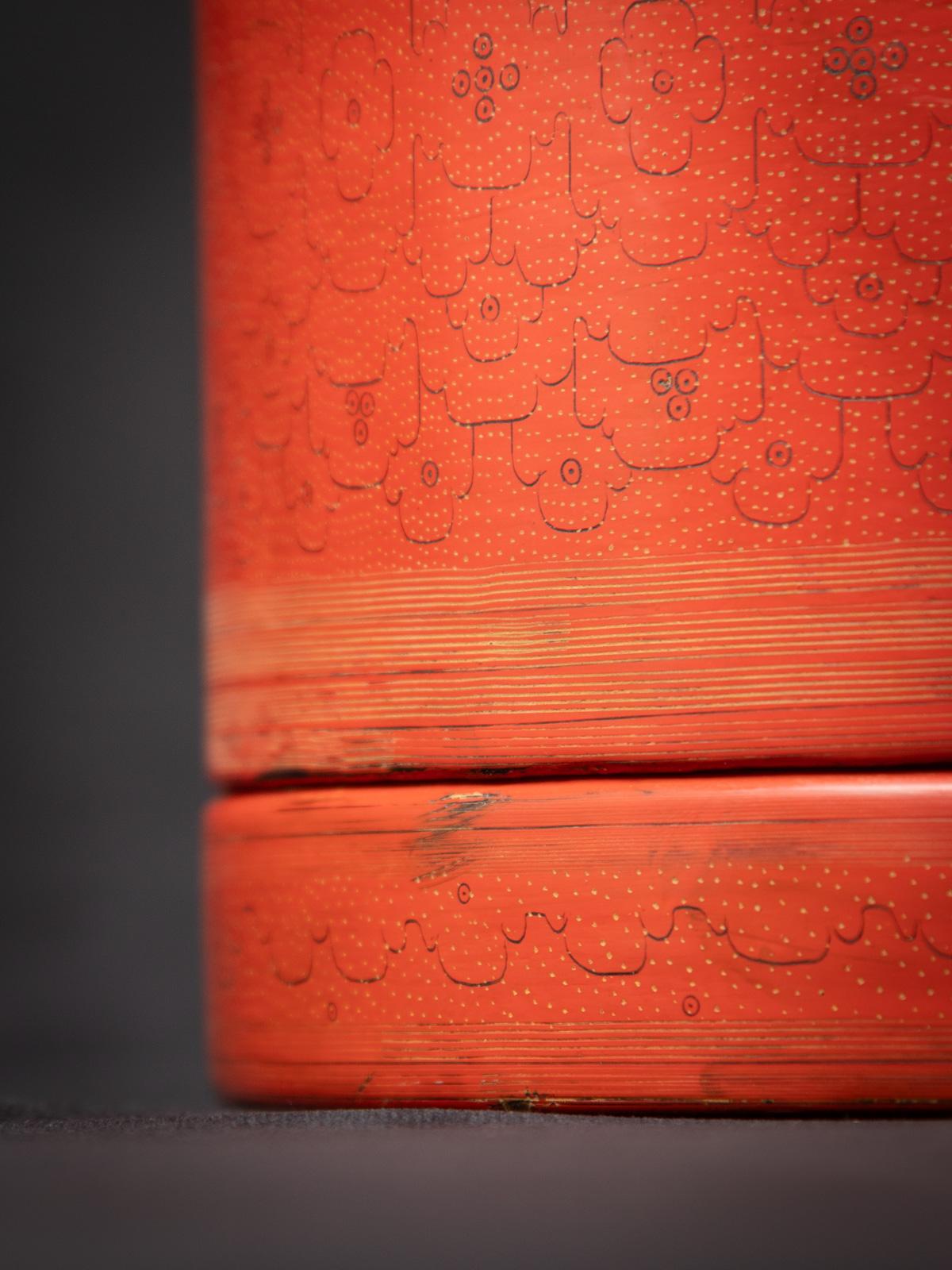 Alte birmanische Lackschatulle aus Betelnuss aus dem frühen 20. im Angebot 10