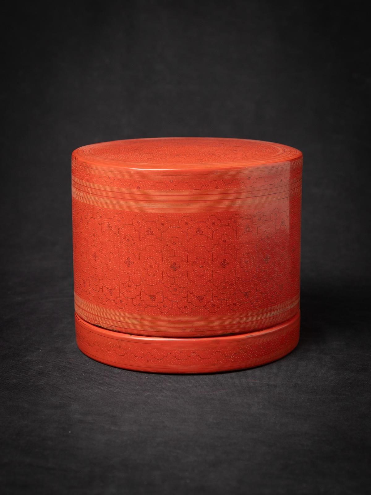 Alte birmanische Lackschatulle aus Betelnuss aus dem frühen 20. (Birmanisch) im Angebot