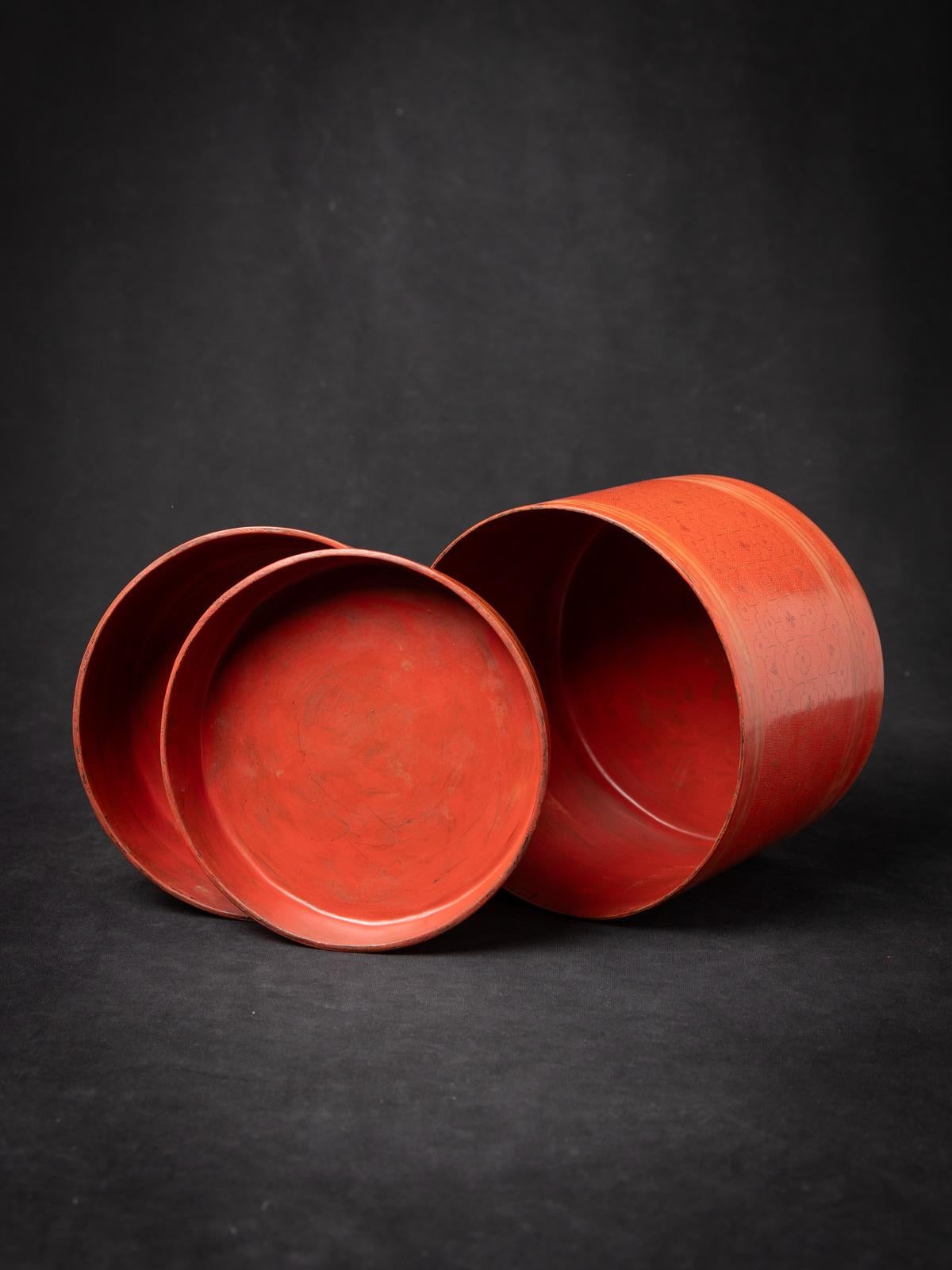 Alte birmanische Lackschatulle aus Betelnuss aus dem frühen 20. im Angebot 1