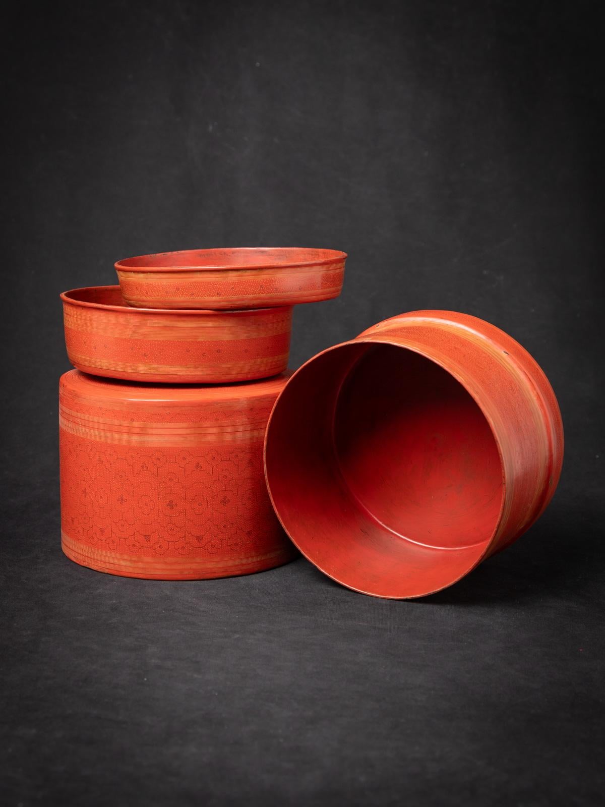 Alte birmanische Lackschatulle aus Betelnuss aus dem frühen 20. im Angebot 2