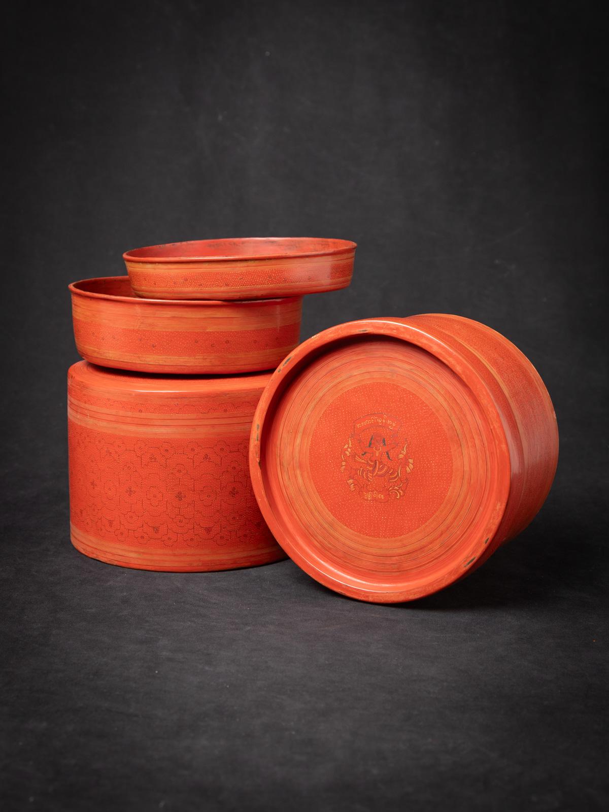 Alte birmanische Lackschatulle aus Betelnuss aus dem frühen 20. im Angebot 3