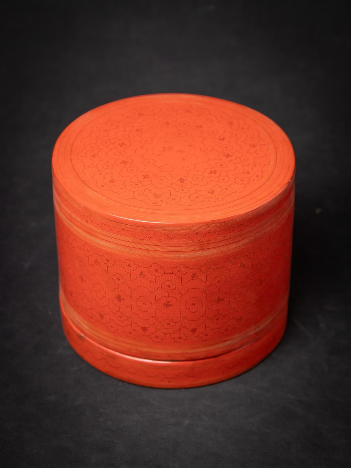 Alte birmanische Lackschatulle aus Betelnuss aus dem frühen 20. im Angebot 4