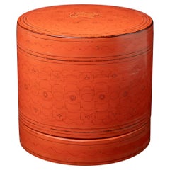 Early 20th century Old Burmese lacquerware betelnut box from Burma