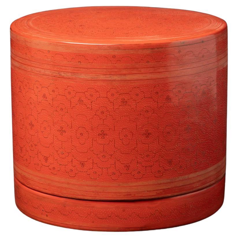 Alte birmanische Lackschatulle aus Betelnuss aus dem frühen 20.