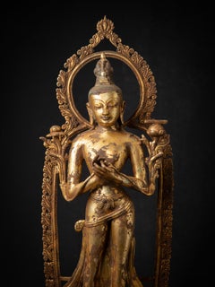 Early 20th century Old large standing Nepali Bodhisattva statue from Nepal