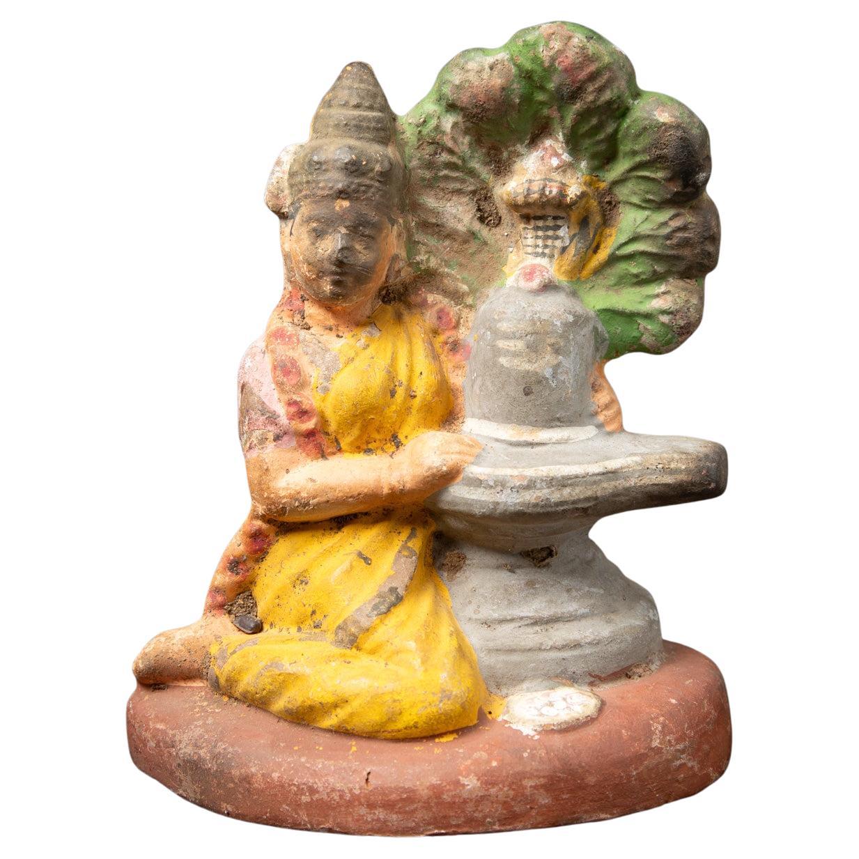 Poupée Golu en poterie ancienne du début du 20e siècle : Shiva Lingam de l
Inde en vente