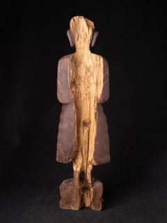 Early 20th century Old wooden Burmese Monk from Burma