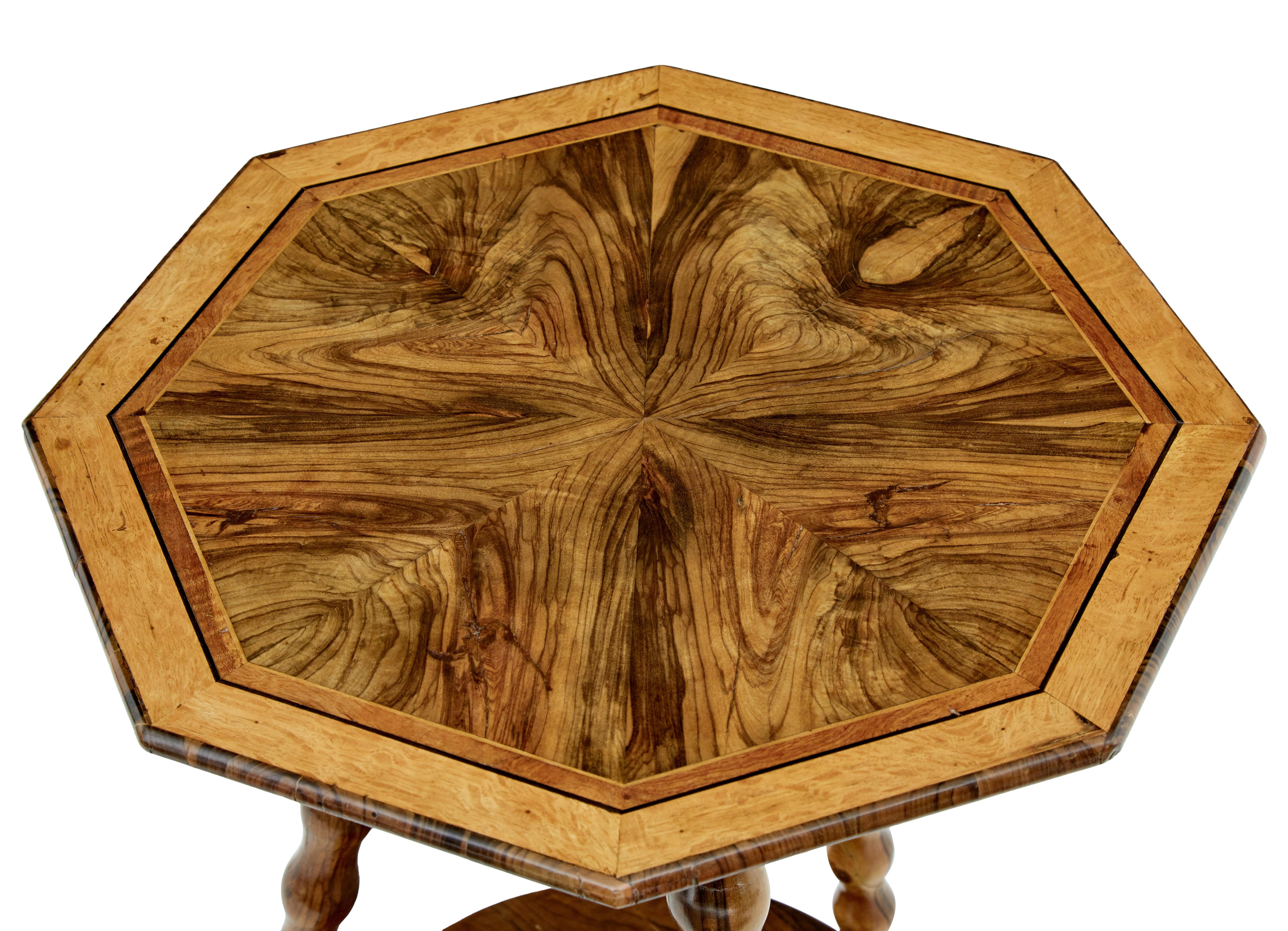 Inlay Early 20th Century Olive Wood Jerusalem Table