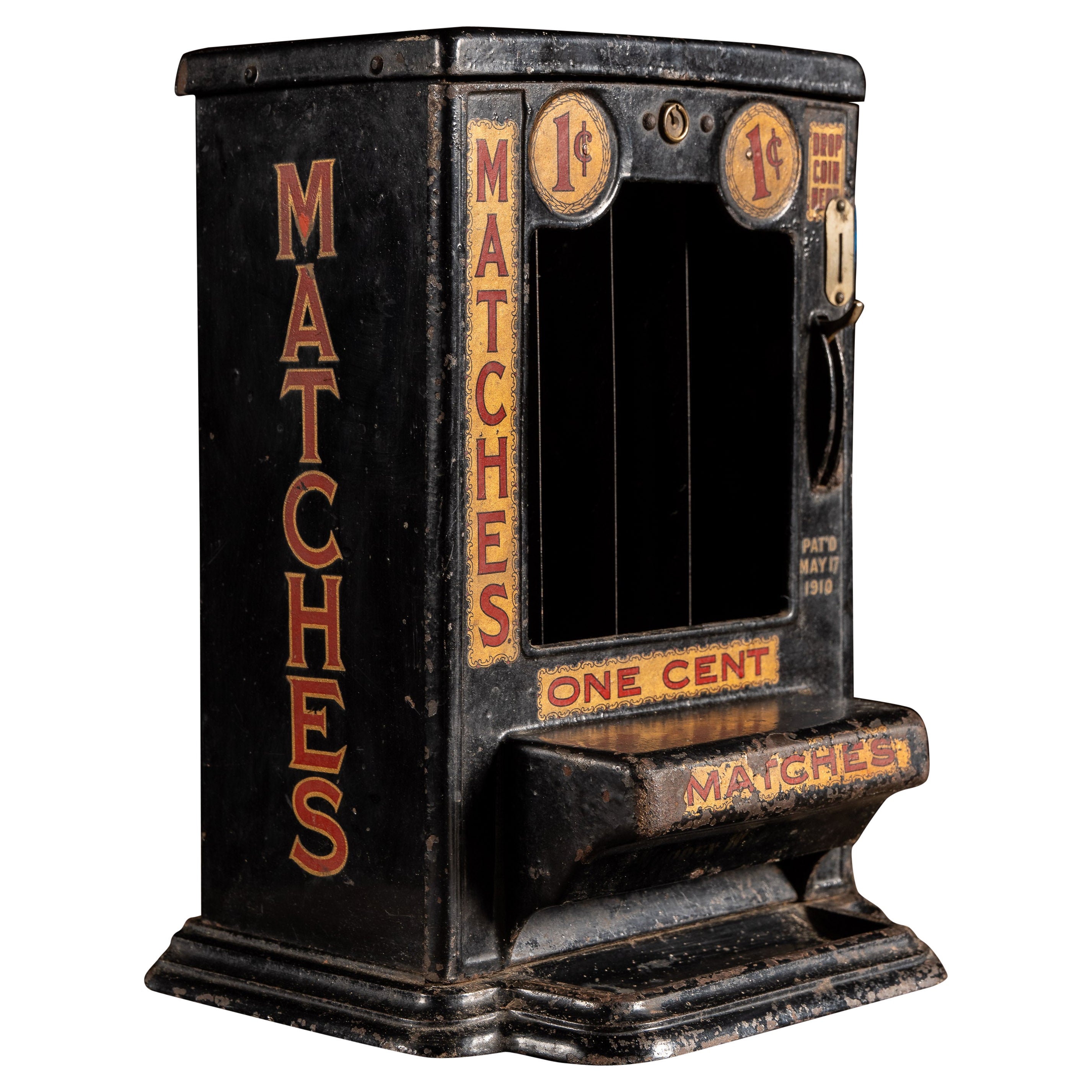 Early 20th Century One-Cent Match Vending Machine by Krema For Sale