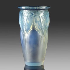 Early 20th Century Opalescent Glass “Ceylan Vase” by René Lalique