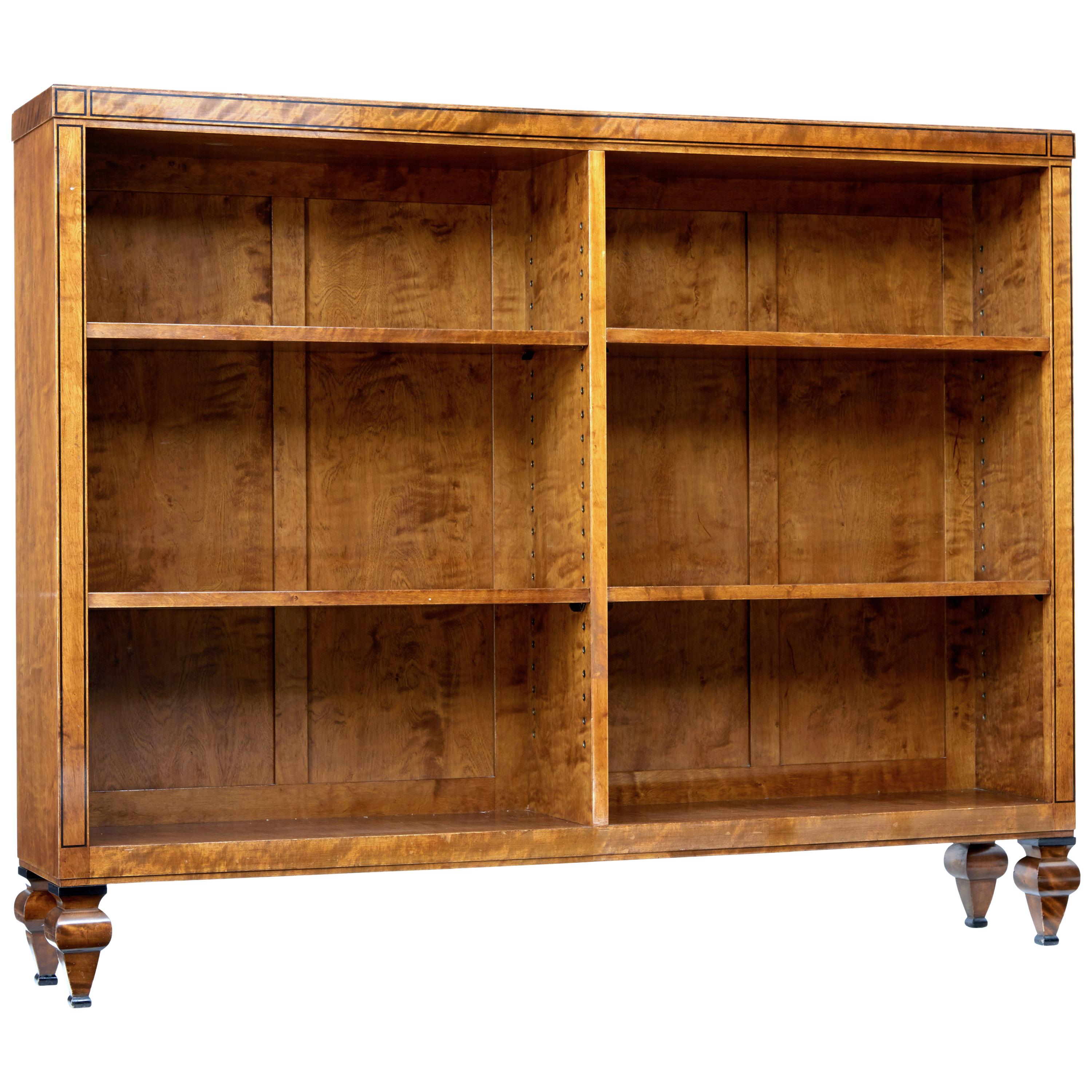 Early 20th century open birch bookcase by David Blomberg