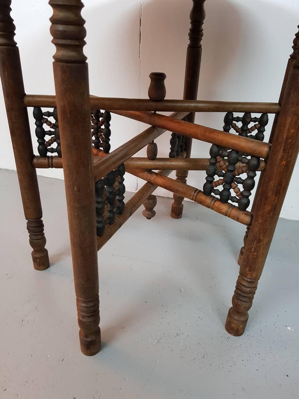 Brass Early 20th Century Oriental Smoking Table For Sale