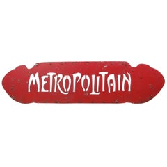 Early 20th Century Original Iconic Paris Metro Light Box Sign
