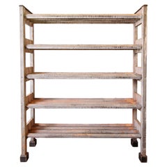 Early 20th Century Original Painted Pottery Shelf