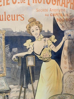 Early 20th Century Original Poster, 'Societe Photographie' Colour Photography