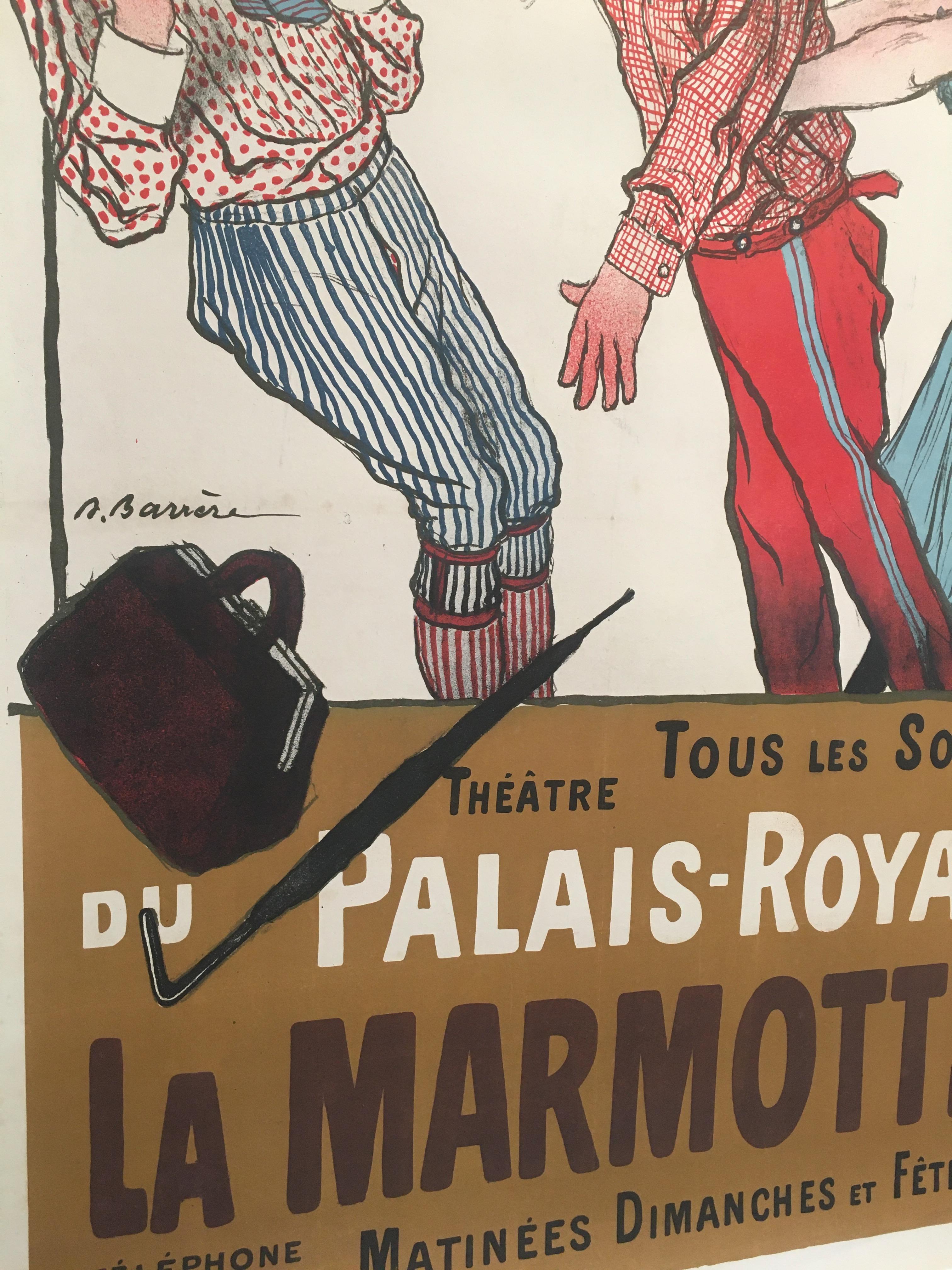 Style international Affiche française originale du début du XXe siècle intitulée « La Marmotte », 1904 en vente