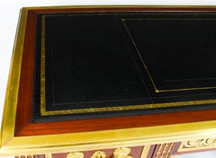 Early 20th Century Ornate Ormolu Mounted French Empire Revival Pedestal Desk