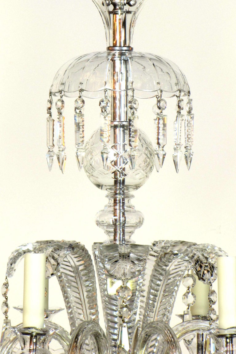Art Deco Early 20th Century Ostrich Feather Crystal Chandelier For Sale