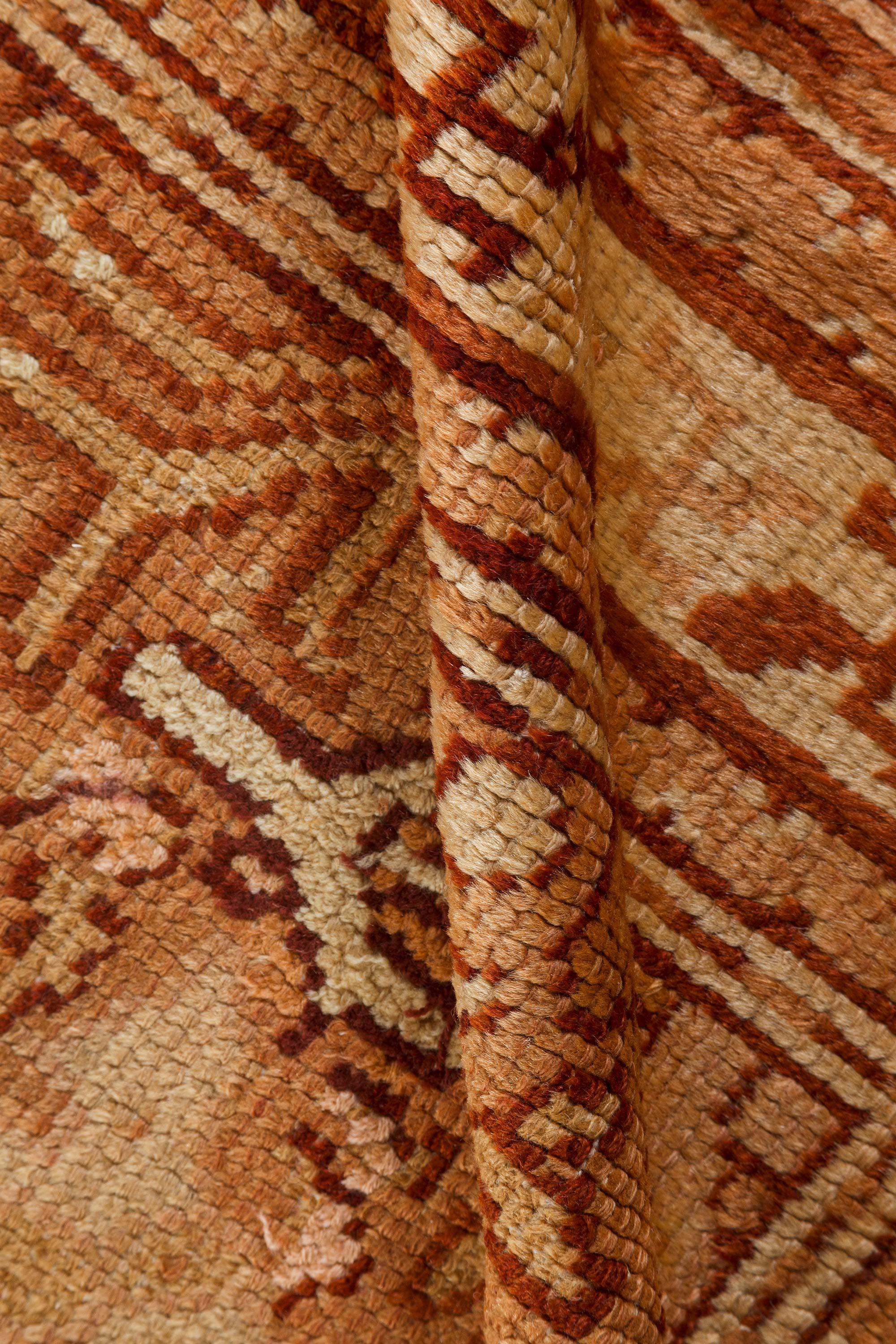 Early 20th century Oushak handmade wool rug
Size: 11'8